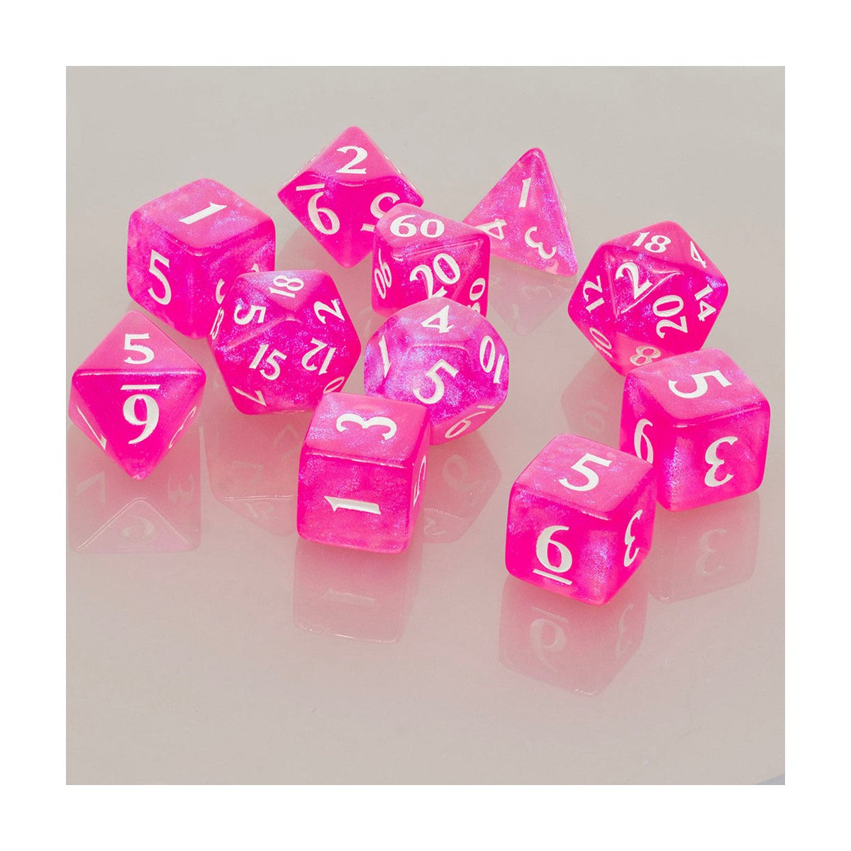 Set 11 Dados Eclipse Hot Pink